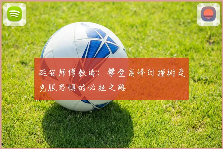 延安师傅教诲：攀登高峰时撞树是克服恐惧的必经之路